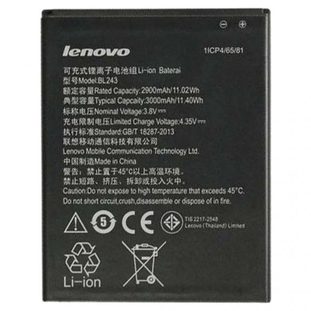 Lenovo K3 Note A7000 A Kalite Batarya Bl 243