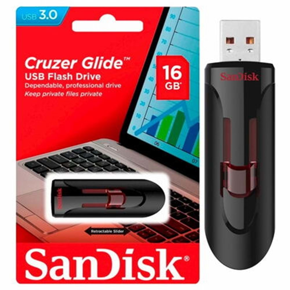 Sandisk Cruzer Glide 3.0 16 Gb Flash Bellek