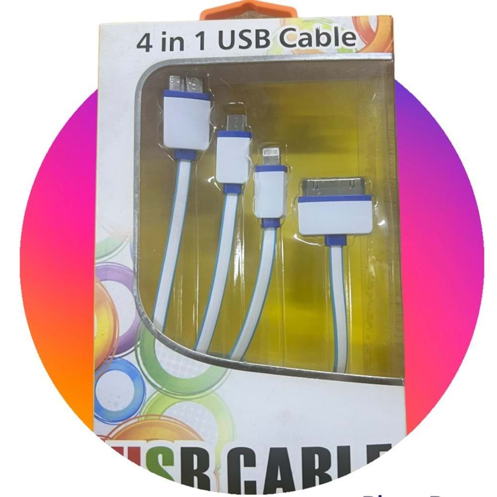 Çoklu Usb Şarj Seti 4 İn 1 Usb Cable Çoklu