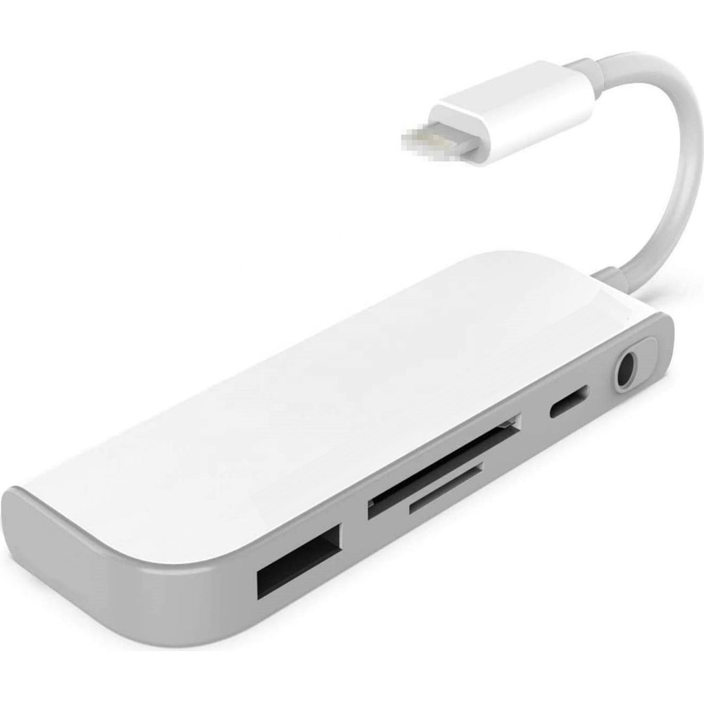 Concord Byl-9109L Lightning ( İphone ) To Usb +Kart Okuyucu (Sd/Tf)+ Şarj + 3.5Mm Aux Dönüştürücü