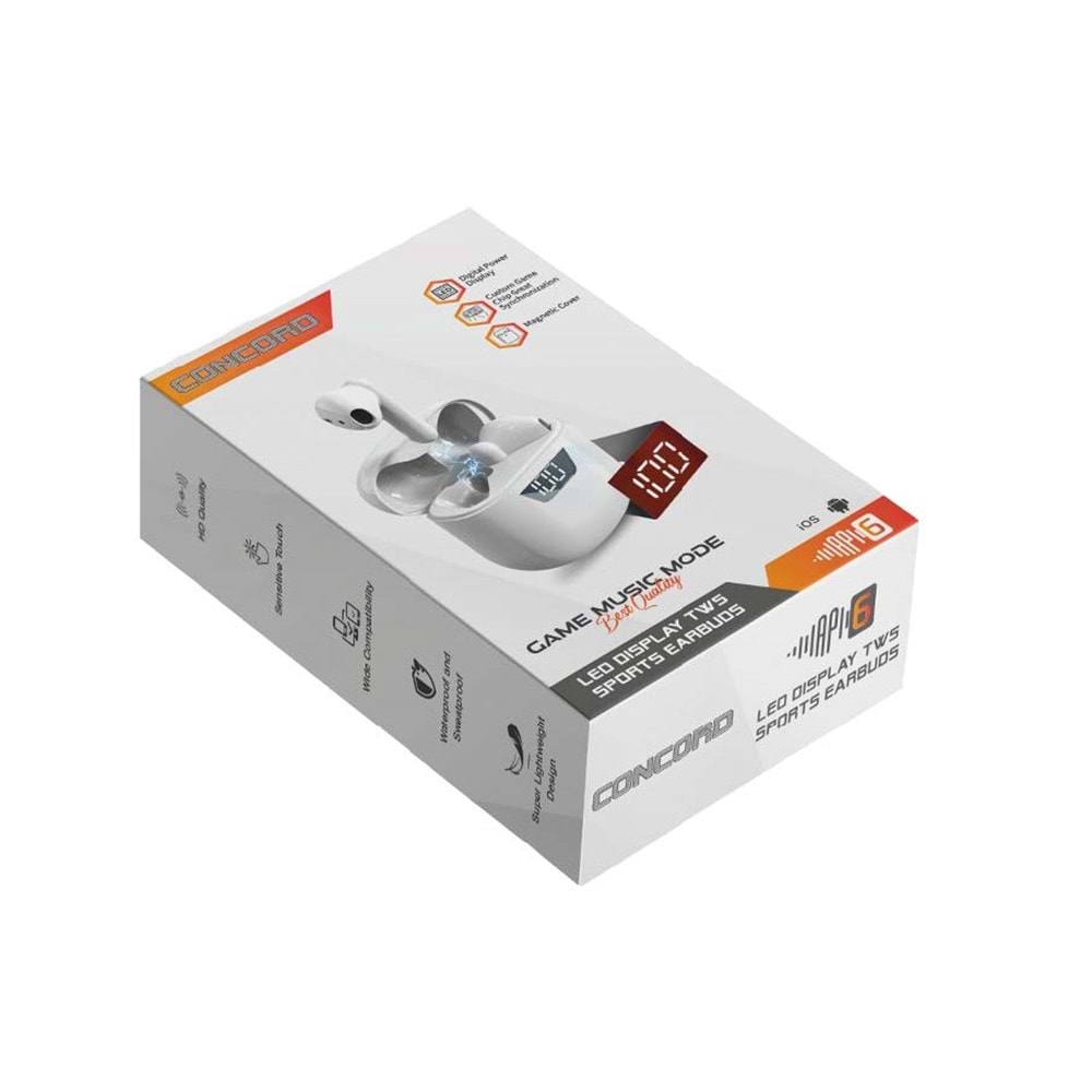 Concord AP6 Dijital Led Ekranlı Tws Bluetooth Kulaklık