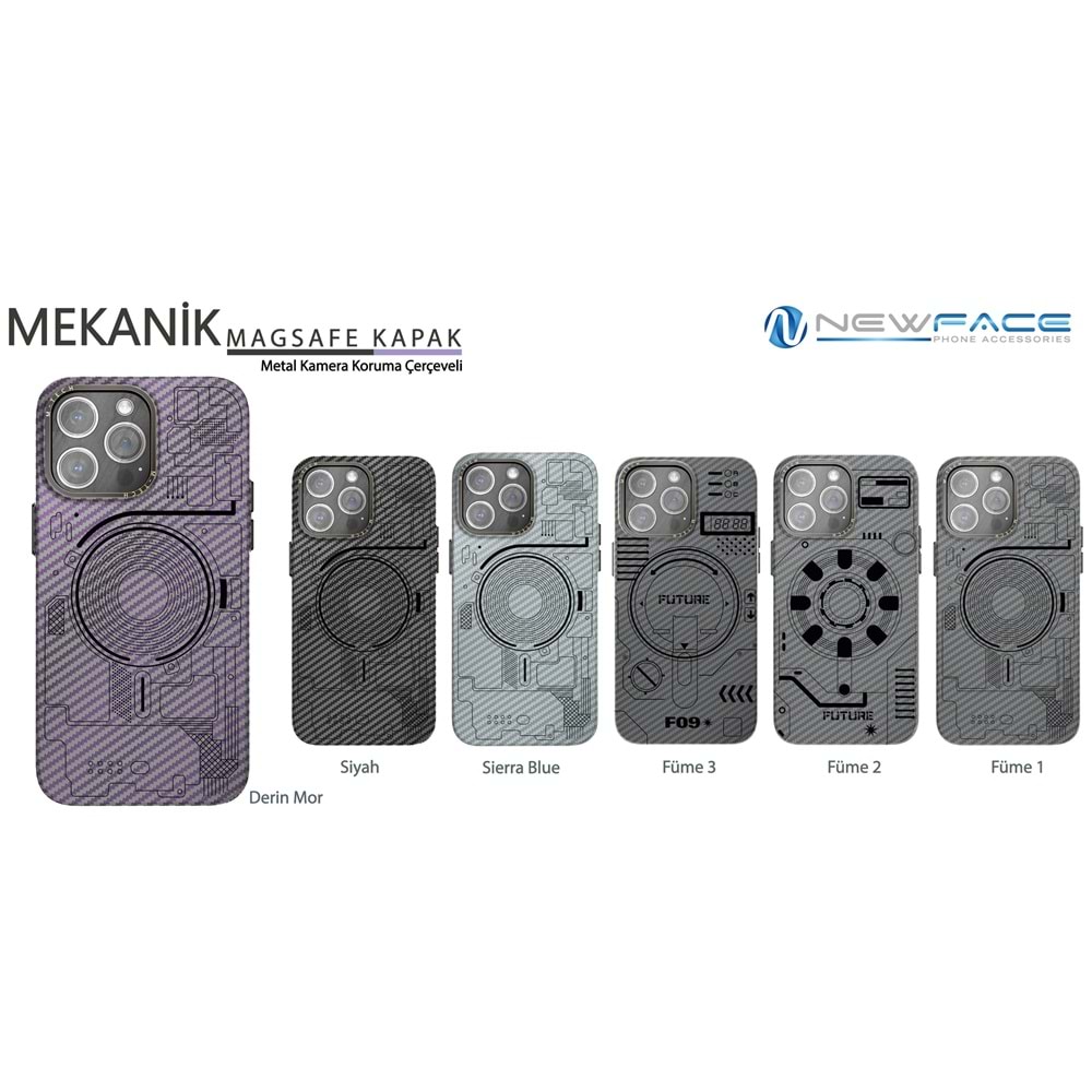 Newface iPhone 14 Pro Kılıf Mekanik Magsafe Kapak