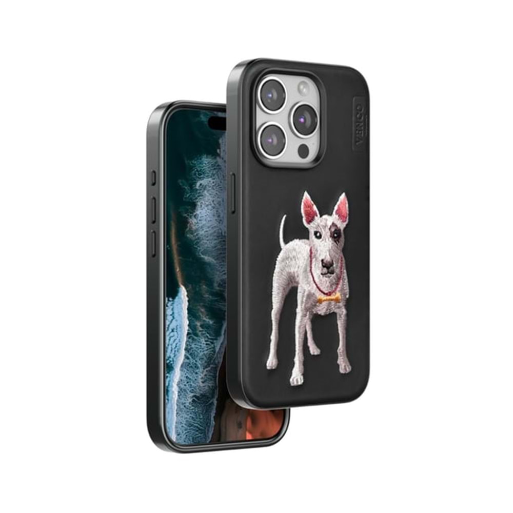 Venco iPhone 16 Pro Perma Desenli Kapak - Siyah