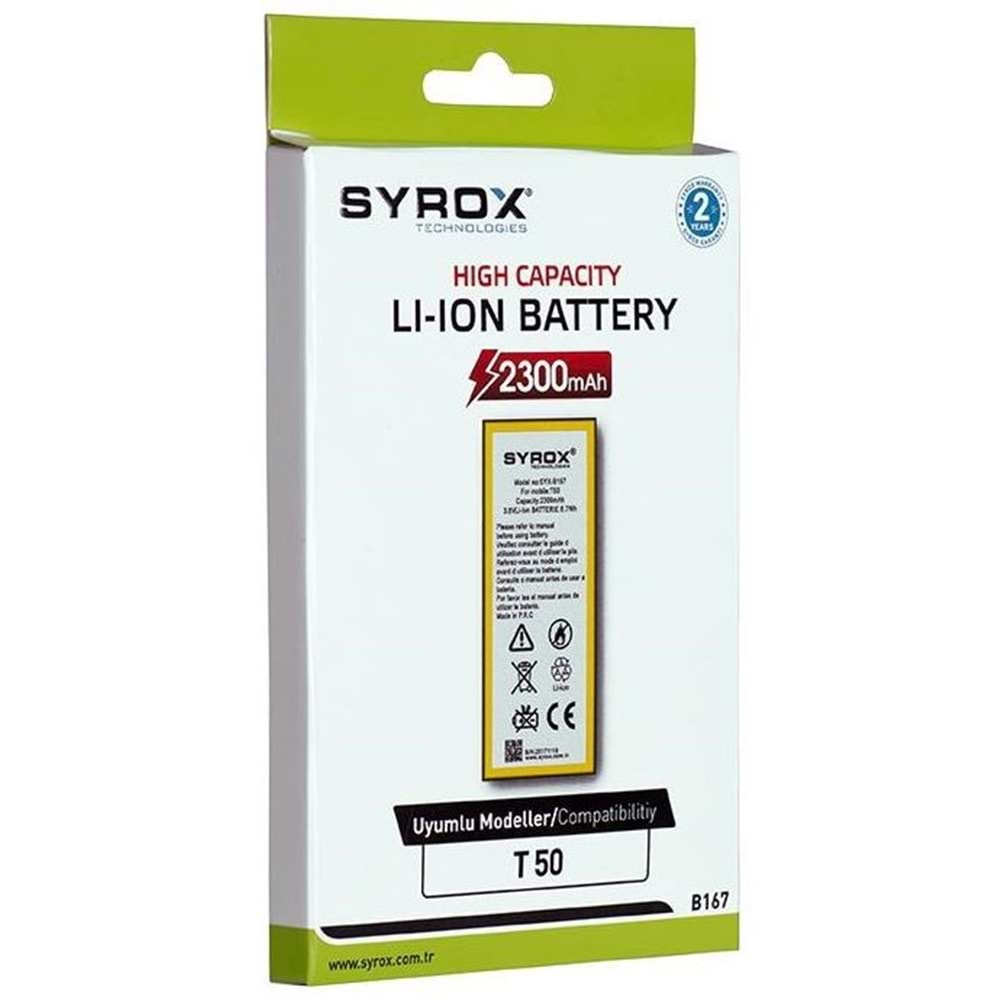 Syrox T50 Batarya - B167