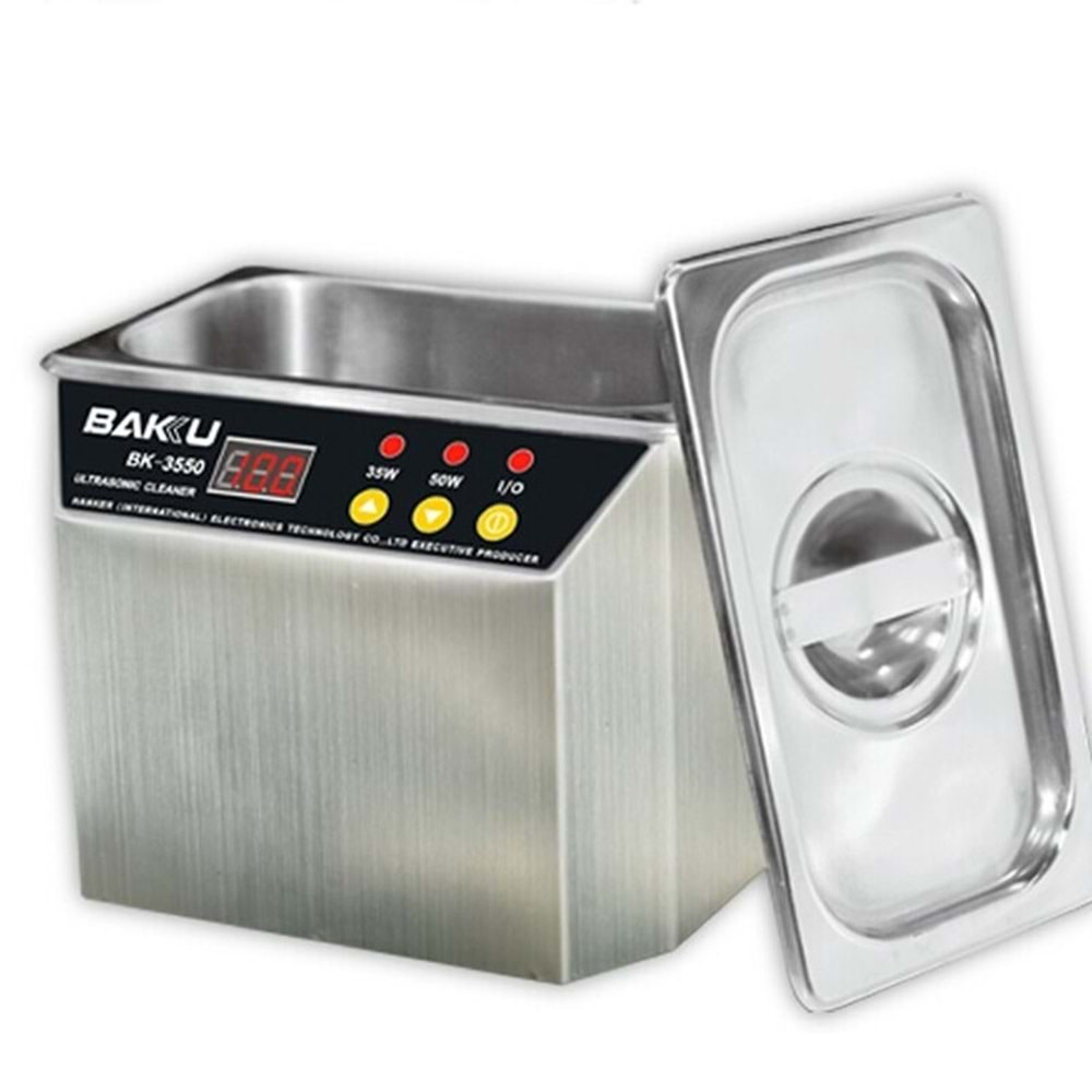 Bakü Bk-3550 Paslanmaz Çelik Dijital Ultrasonic Temizleyici