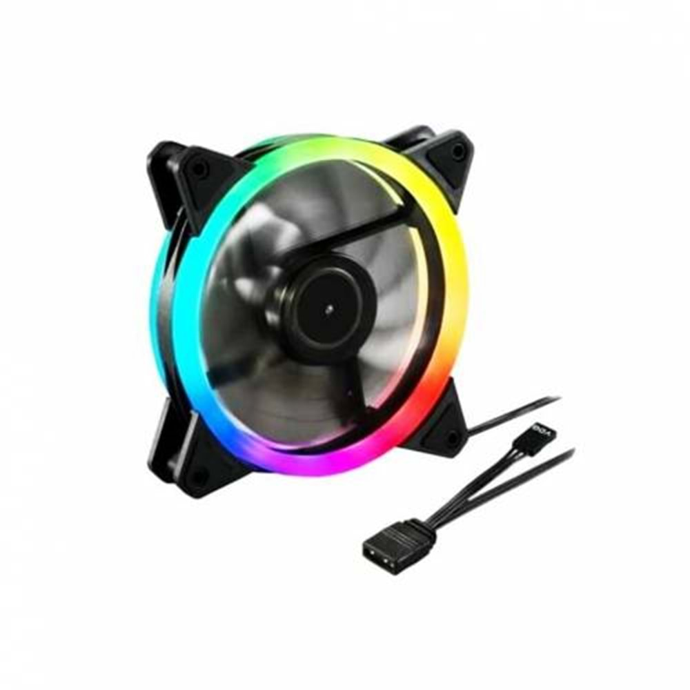 Concord C 892 Rgb Gökkuşağı Renkli 12Cm Soğutucu Pc Kasa Fanı