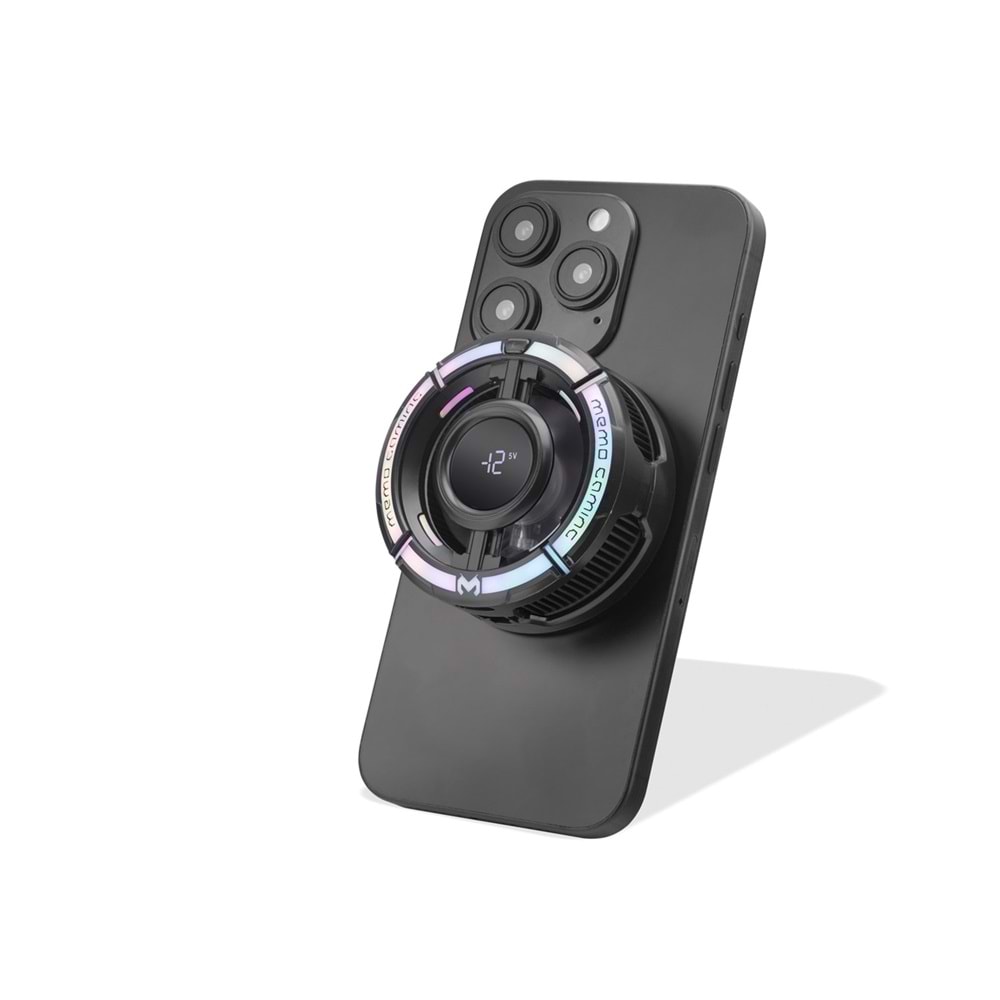 Hadron Cx15 Manyetik Telefon Soğutucu Fan 15W Rgb Isı Göstergeli Siyah