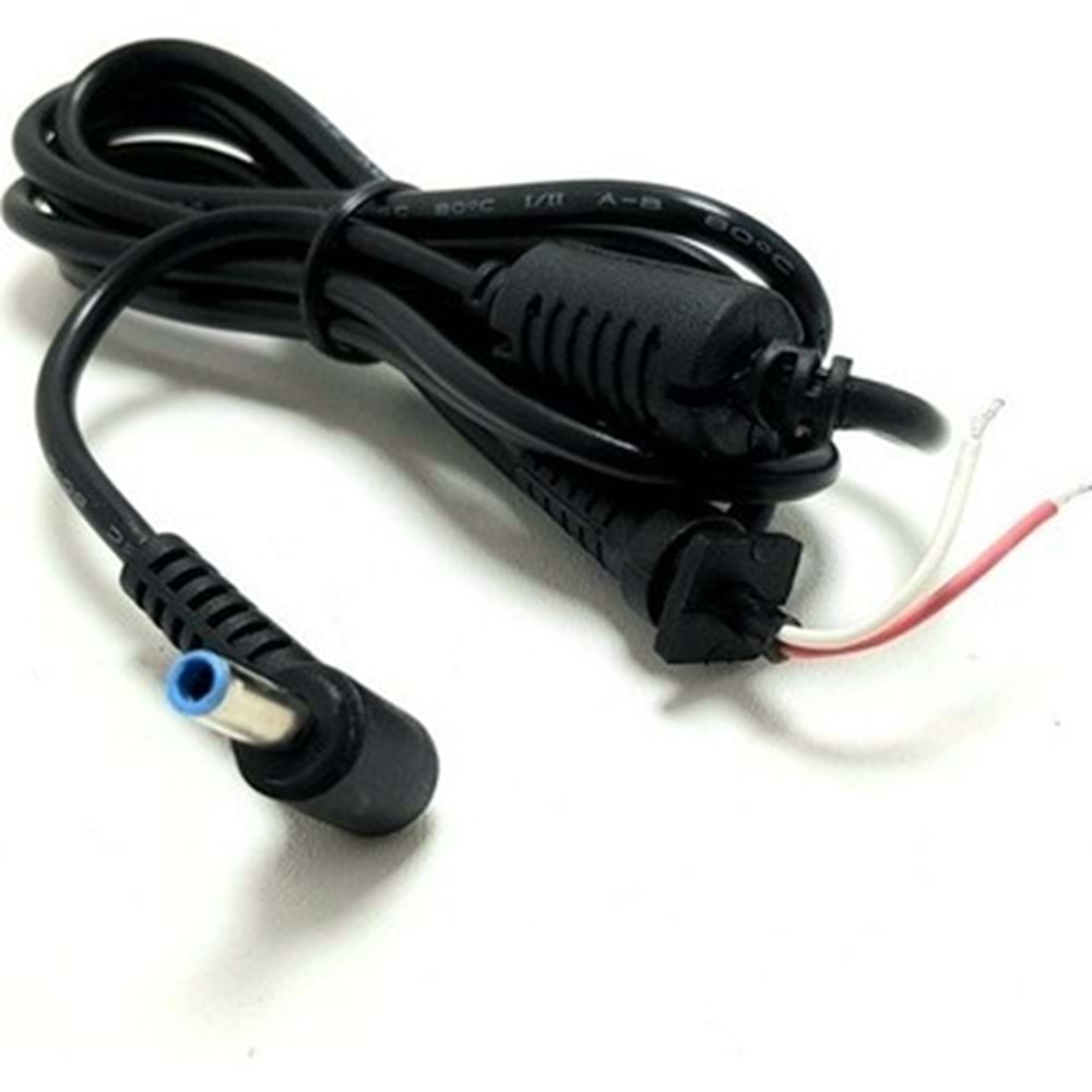 Notebook Adaptör Kablosu 4.5*3.0 Mm Black Pin For Dell 1.5 Metre İnce Uç