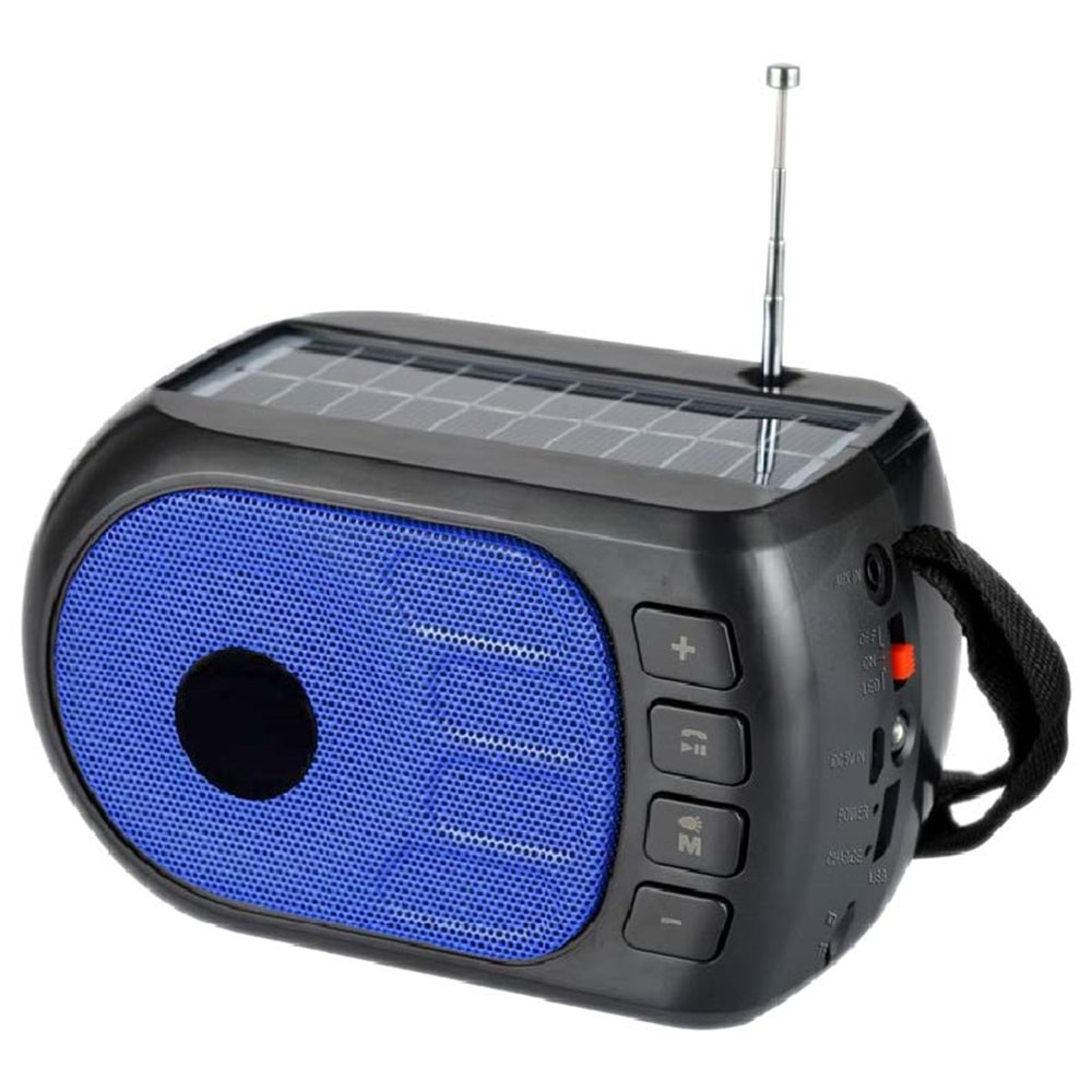 Concord FP506S Solar(Güneş) Enerji FM Radyo Bluetooth Hoparlör - Mavi