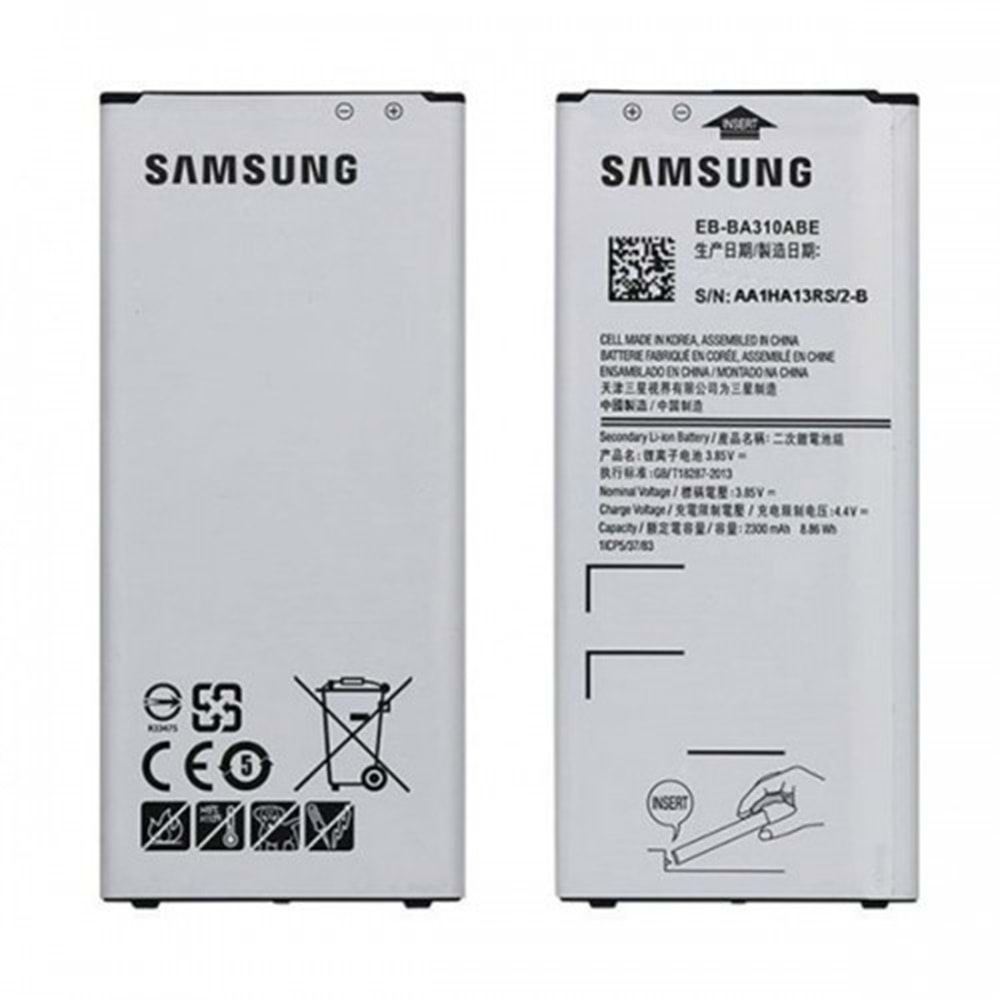 Samsung A3 2016 A310 Batarya %100 Servis Orjinali