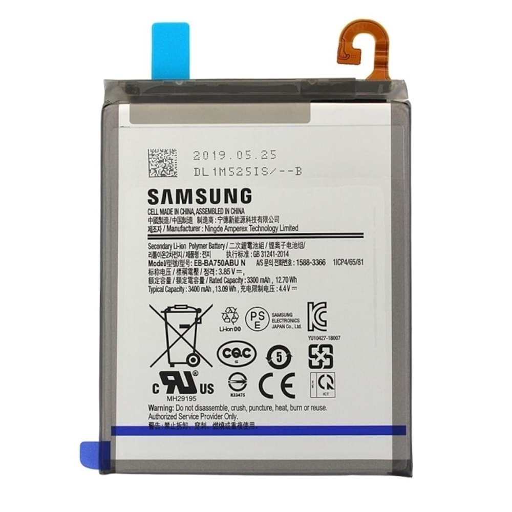 Samsung Galaxy A10 A105F/M10/A750F 3300 Mah %100 Orjinal Samsung Servis Bataryası