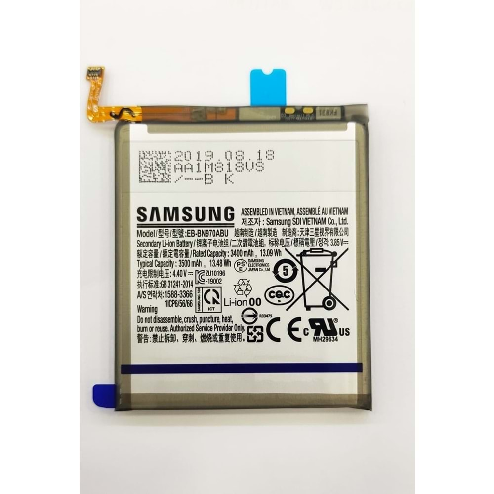 Samsung Note 10 N970 Batarya %100 Servis Orjinali