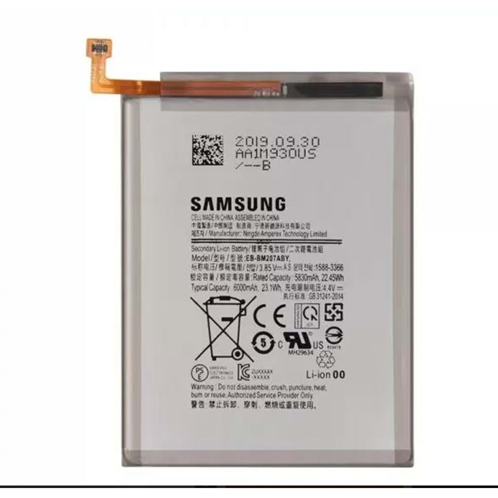 Samsung M21 M215F M30S Batarya %100 Servis Orjinali