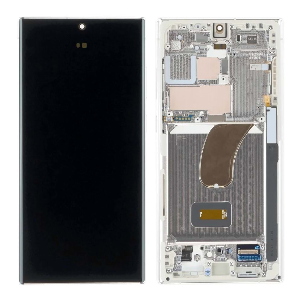 Samsung S918 S23 Ultra Lcd Ekran Kasalı Servis Orjinal - Bej