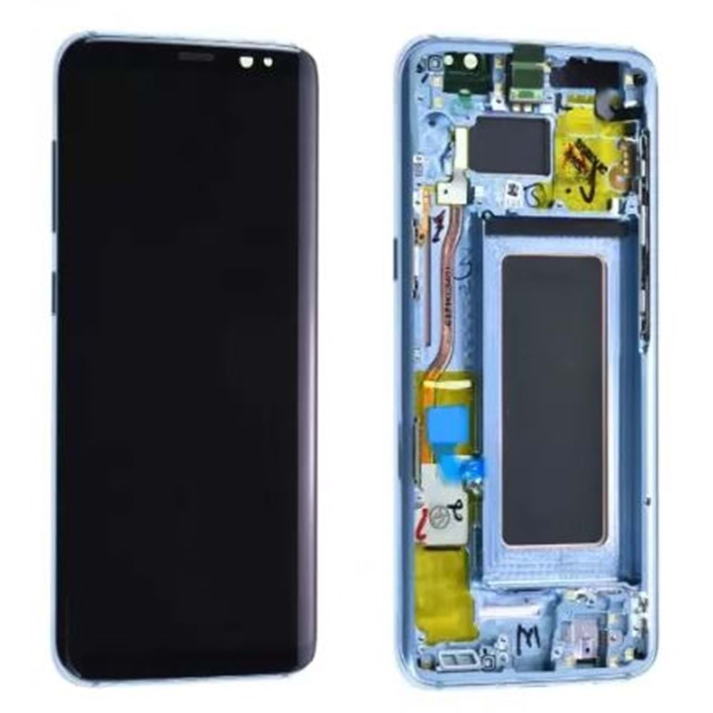 Samsung S8 Lcd Ekran %100 Servis Orjinal Mavi