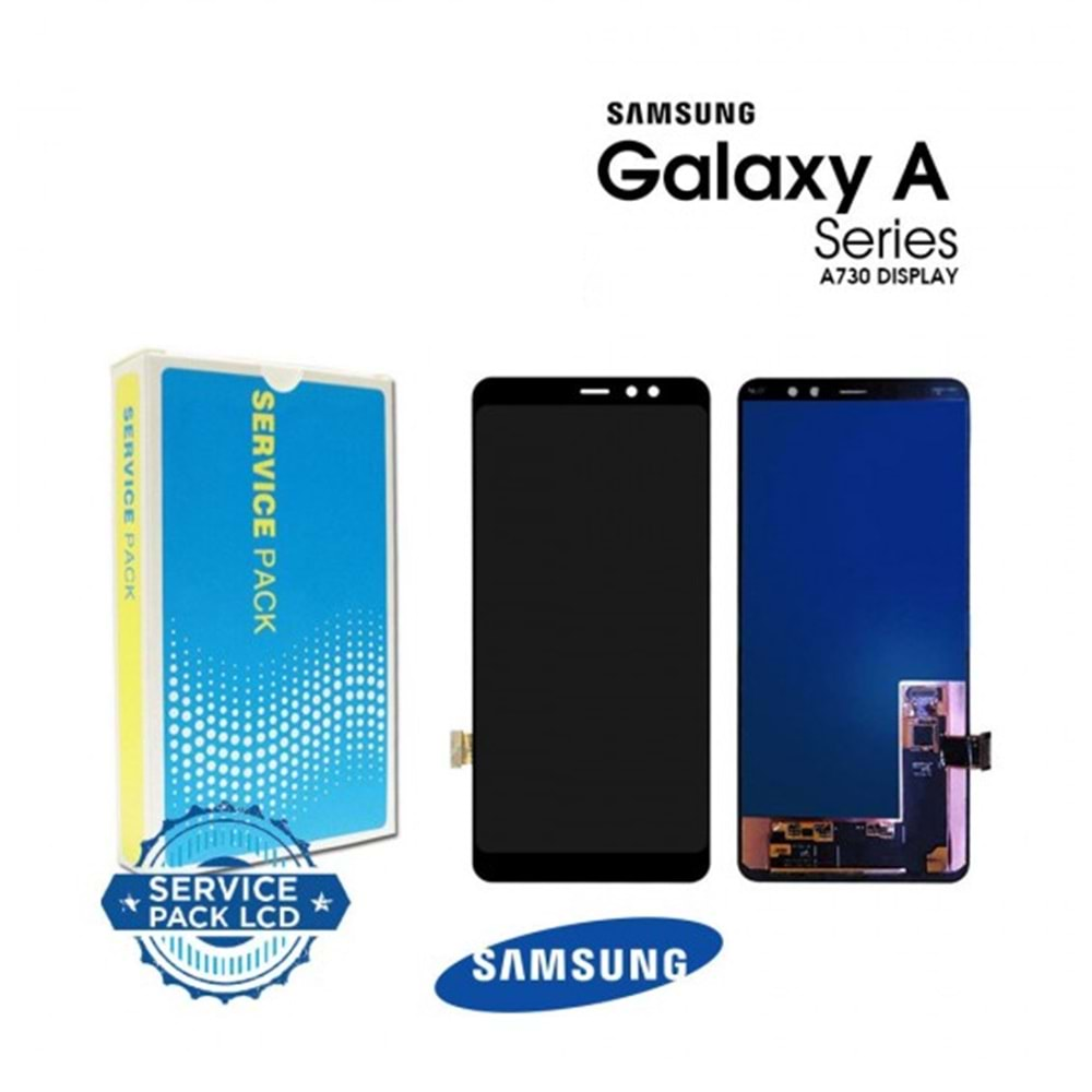 Samsung A8 Plus 2018 Lcd Ekran %100 Servis Orjinal Siyah