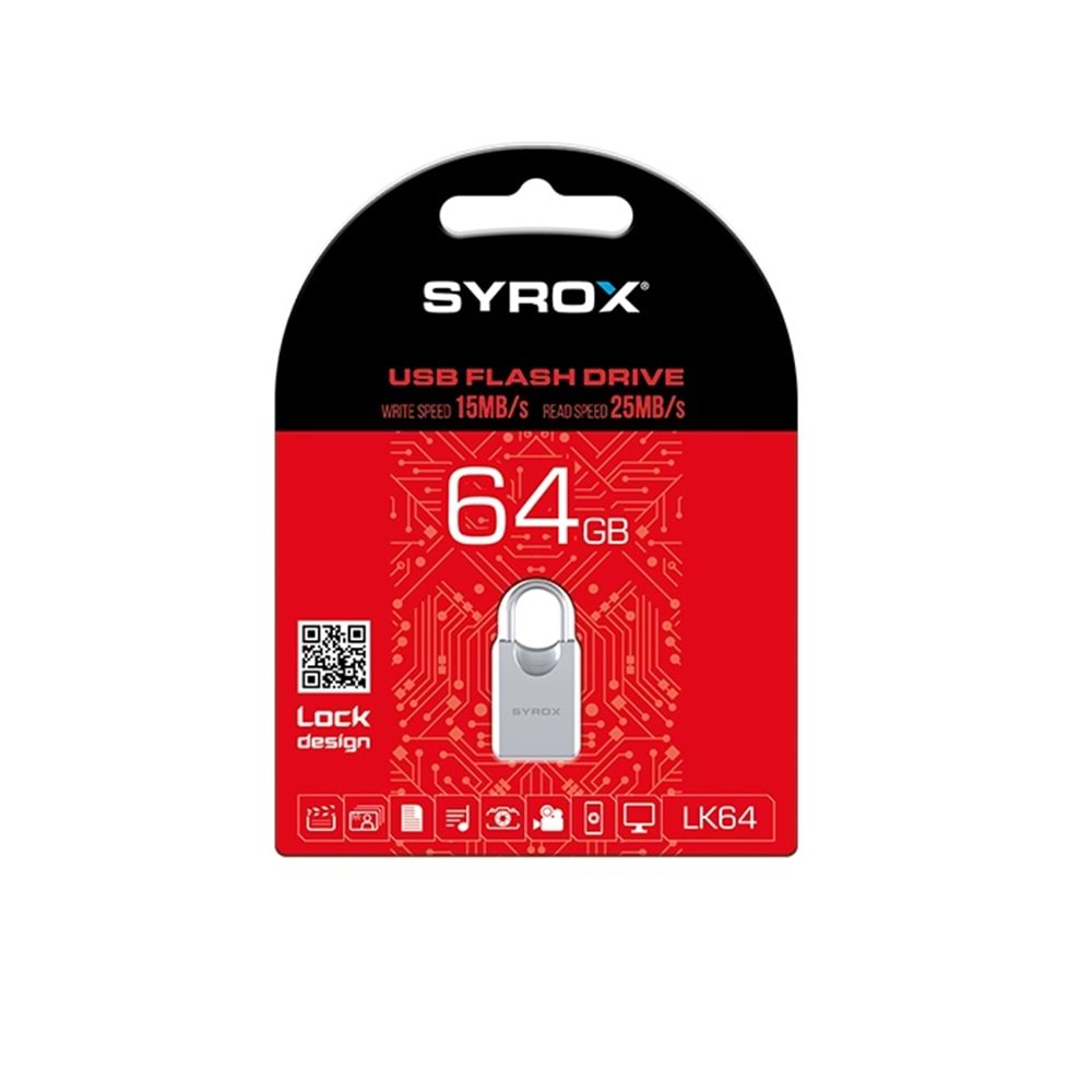 Syrox Lk64 Lock 64 Gb Usb Bellek