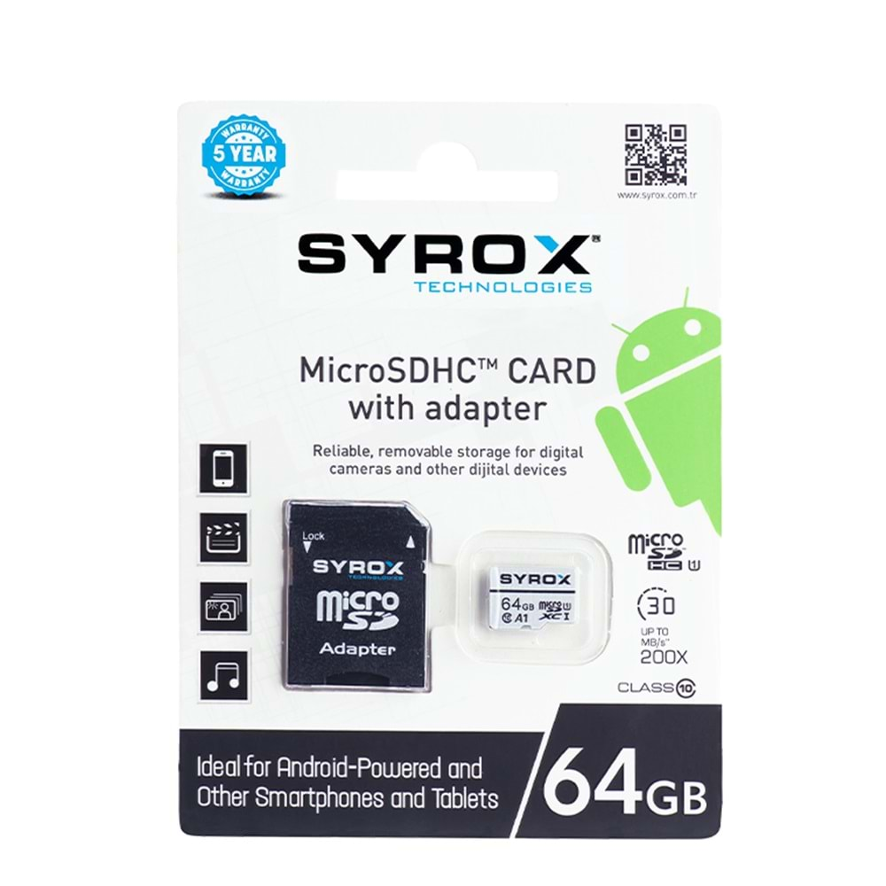 Syrox 64 Gb Hafıza Kartı Mc64