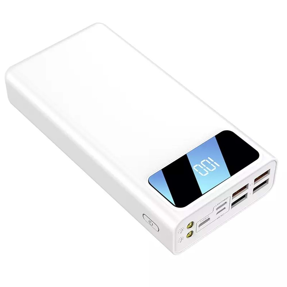 Newface Mn-113 Dijital Göstergeli 40.000 Mah Powerbank - Beyaz