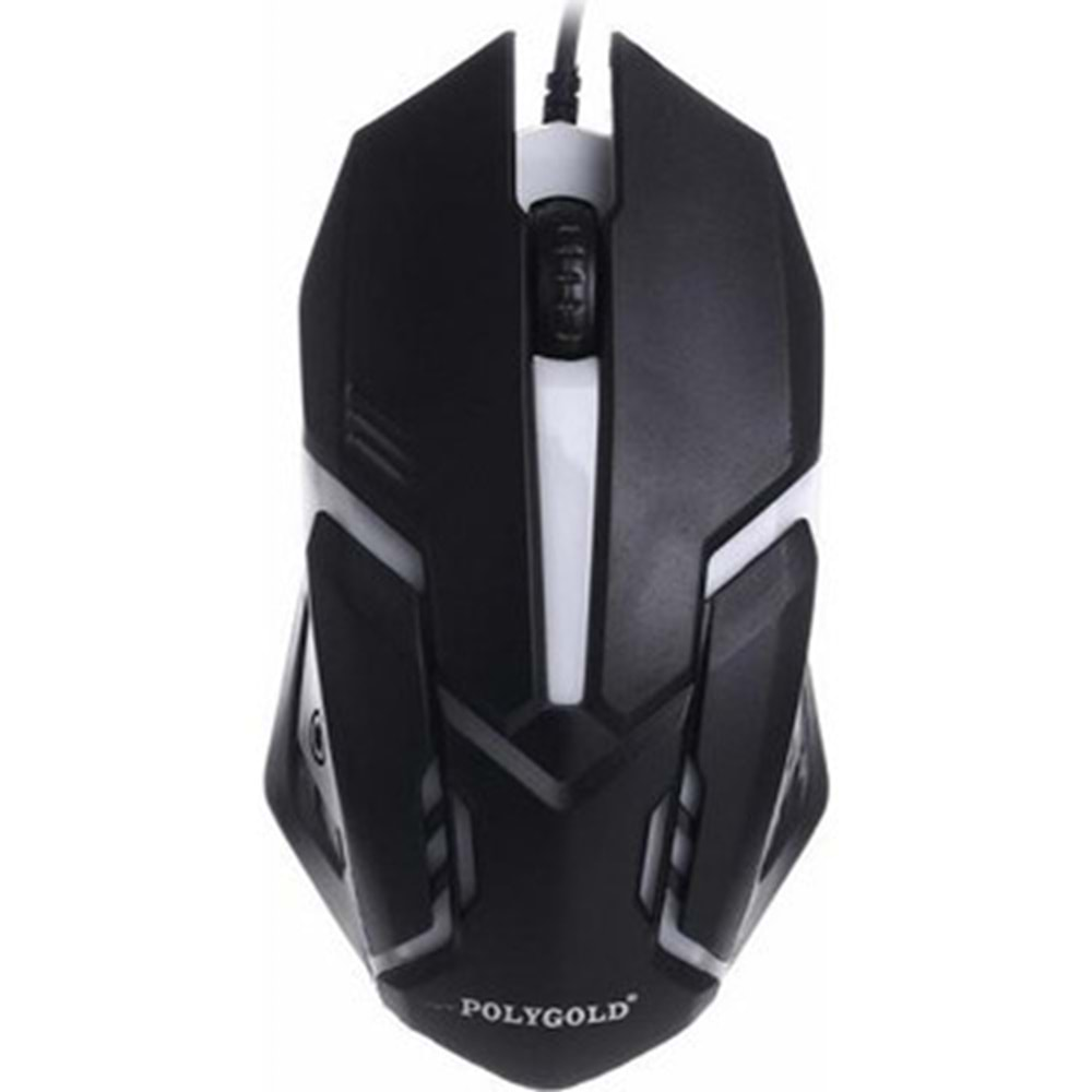 Polygold Pg-883 Işıklı Kablolu Oyuncu Mouse Siyah