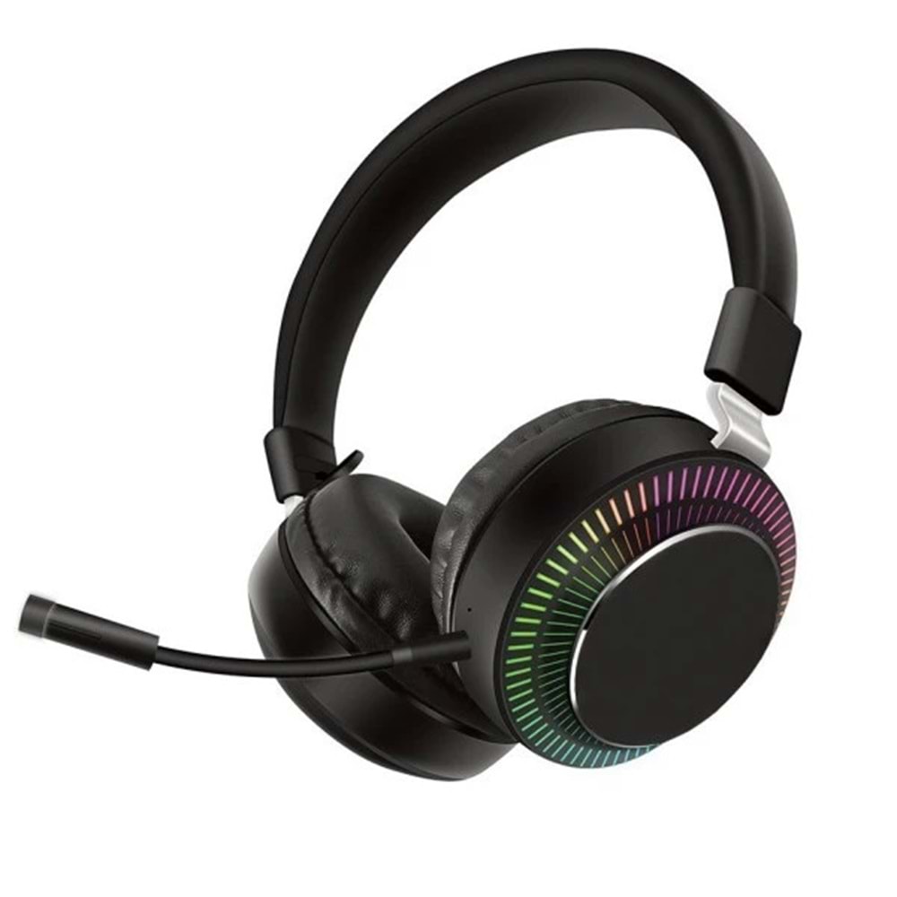 Polygold PG6982 Rgb 9D Işıklı Kablosuz Bluetooth Oyuncu Kulaklık - Kırmızı