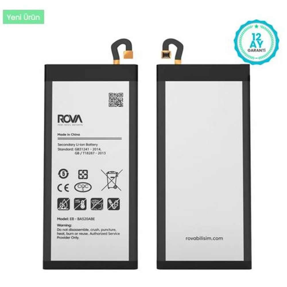 Rova Samsung A5 2017 A520 Batarya 3000 Mah (Eb-Ba520Abe) ( J530 )