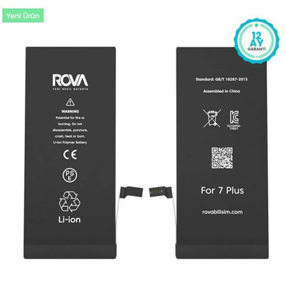 Rova İphone 7 Plus Batarya 3600 Mah Güçlendirilmiş