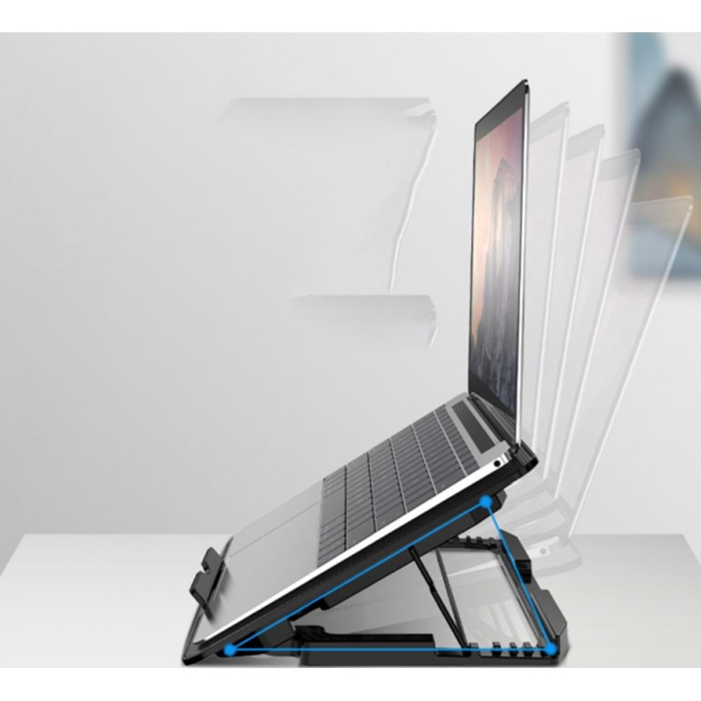 Newface Sr04 Fanlı Laptop Standı - Siyah