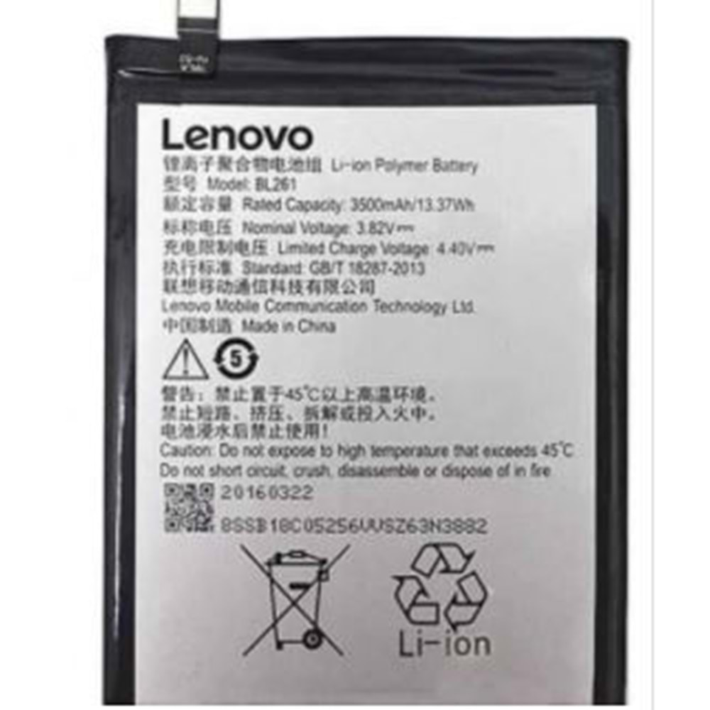 Lenovo K5 Note A7020 Orjinal Batarya Bl261