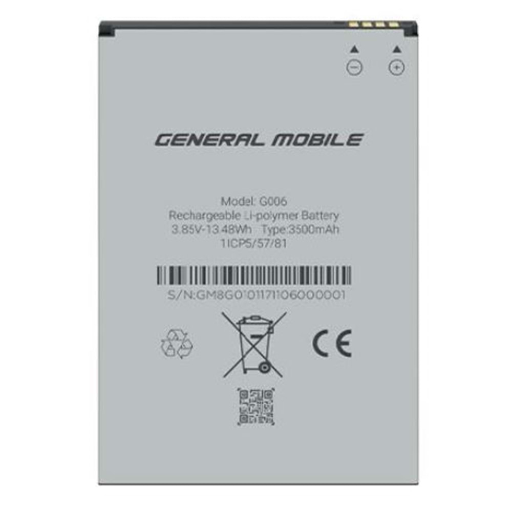 General Mobile Gm8 Go - Gm9 Go Orjinal Batarya G006