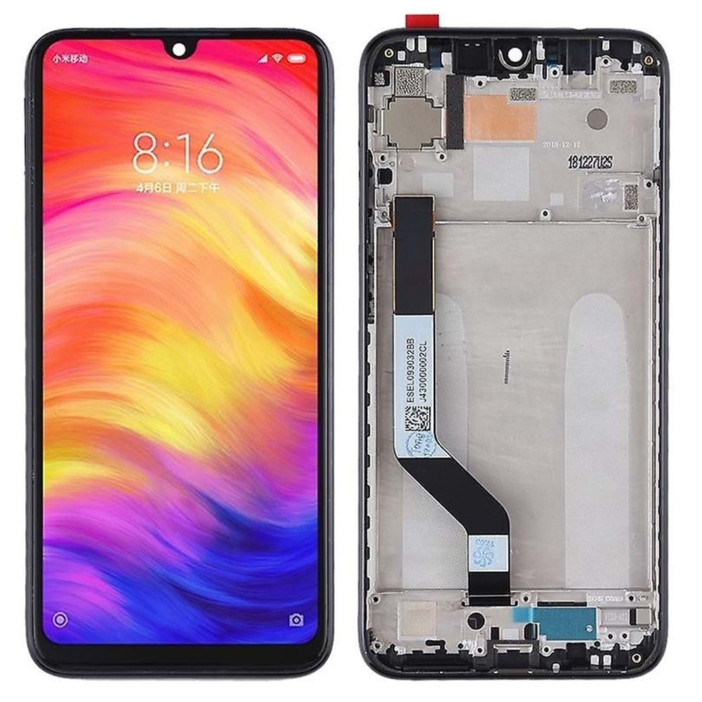 Xiaomi Redmi Note 7 Lcd Ekran Siyah Çitalı