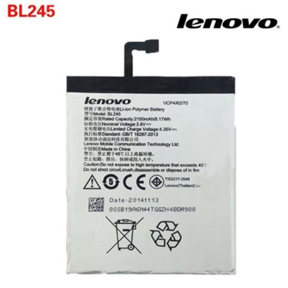 Lenovo S60 Orjinal Batarya Bl245