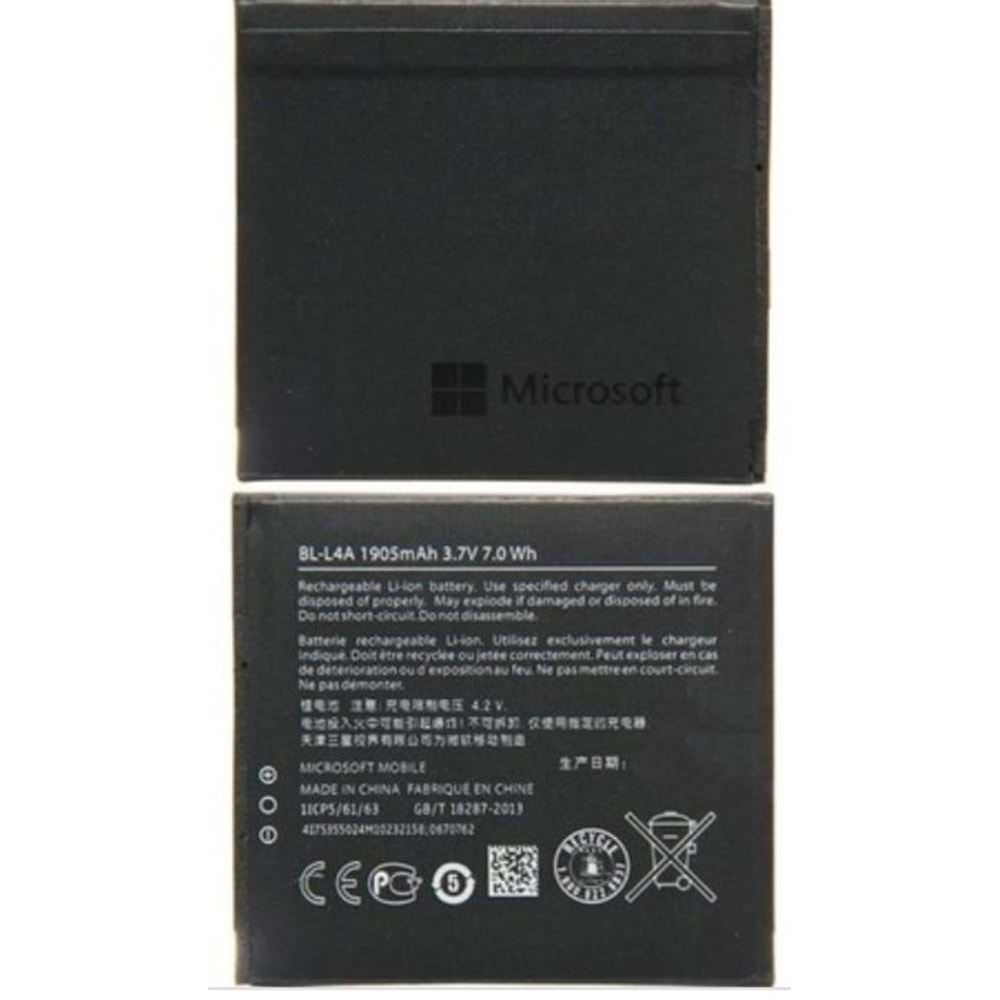 Nokia Lumia 535 Bl L4A 1905 Mah Orjinal Batarya