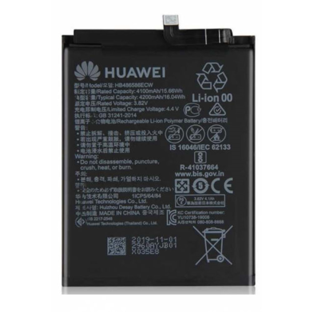 Huawei P40 Lite Orjinal Batarya Hb486586Ecw