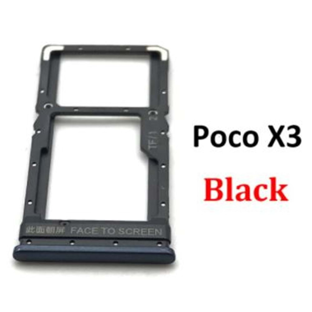 Xiaomi Poco X3 Sim Çekmecesi - Siyah