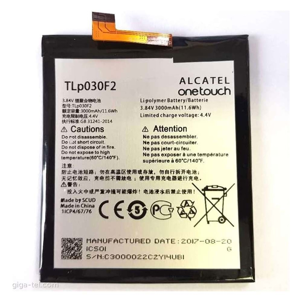 Alcatel One Touch Idol 4S Orjinal Batarya Tlp030F2