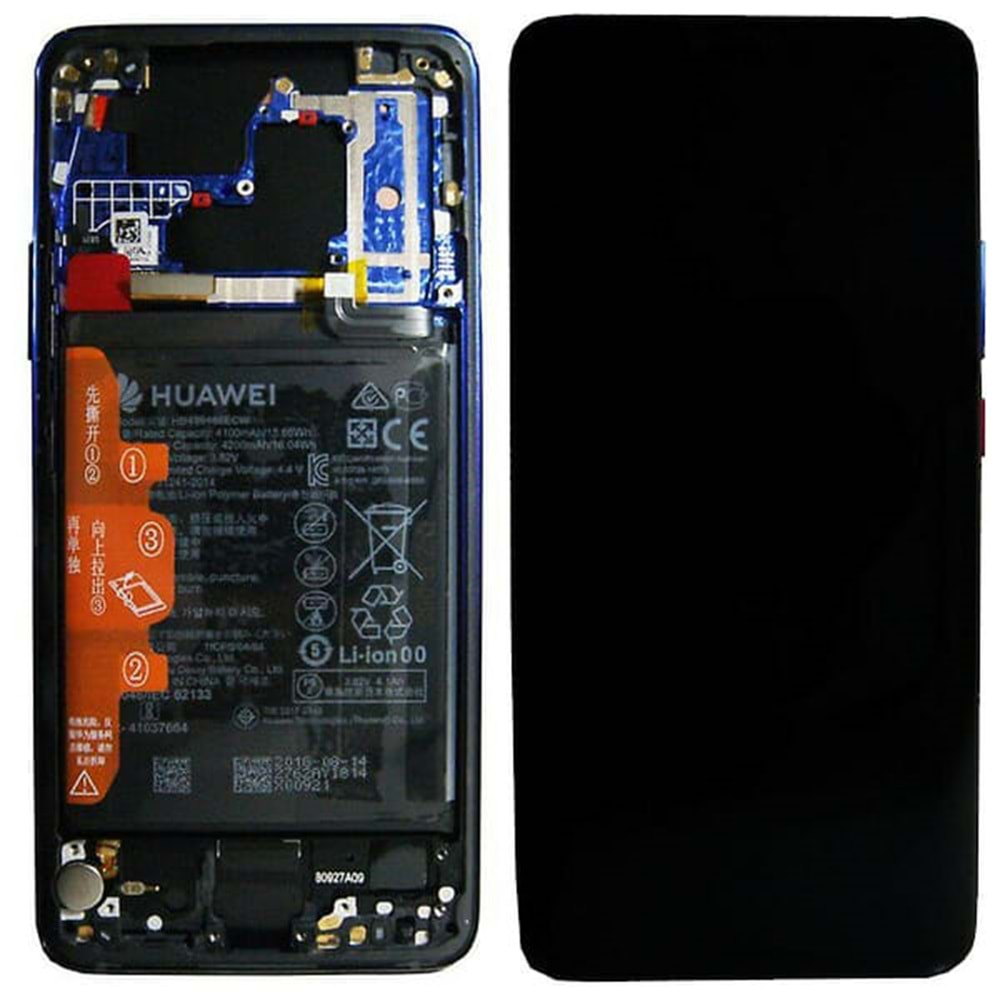 Huawei Mate 20 Lite Lcd Ekran Kasalı Bataryalı Mavi