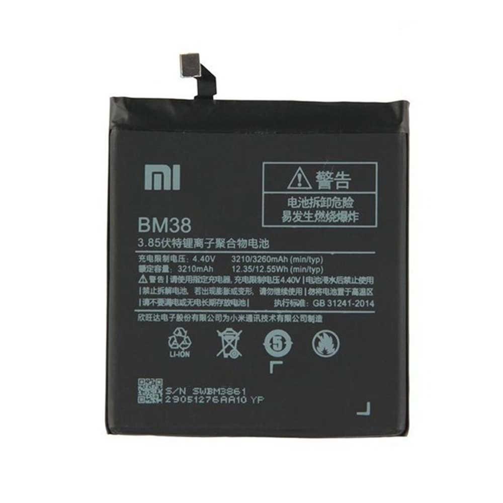 Xiaomi Mi 4S Orjinal Batarya Bm38