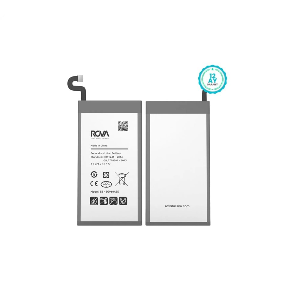 Rova Samsung S9 G960F Batarya 3000 Mah.