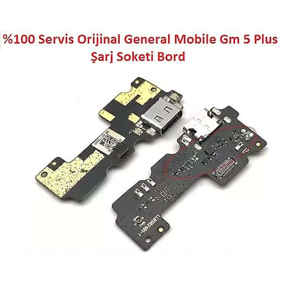 General Mobile Gm5 Plus Şarj Bordu Servis Orjinali