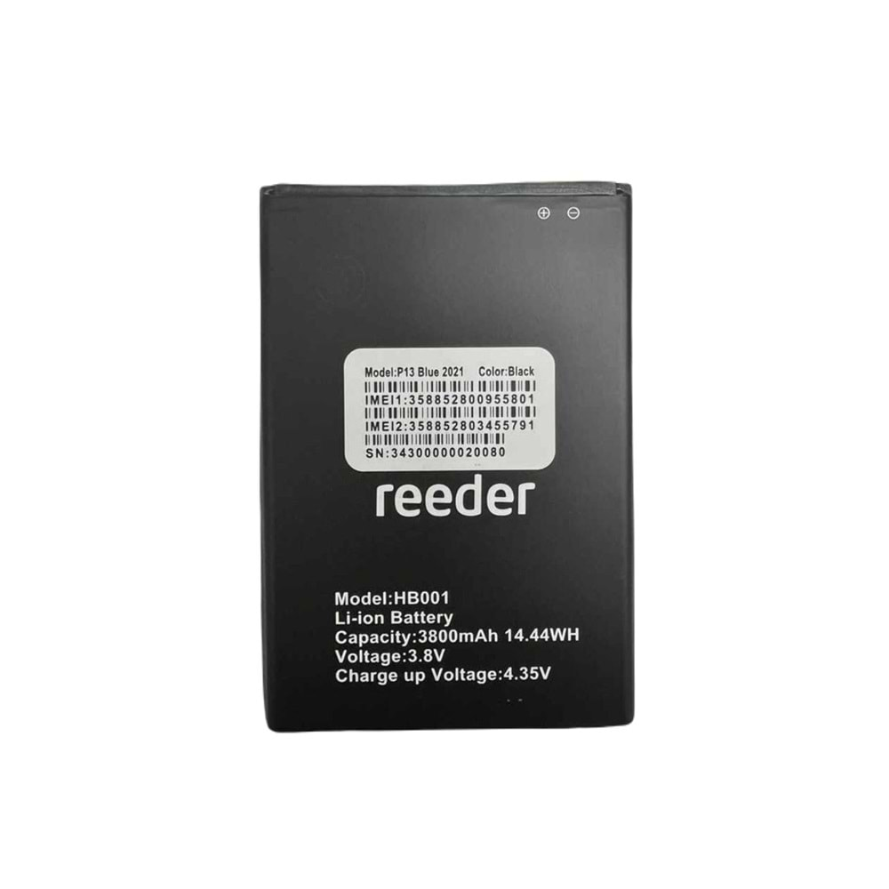 Reeder P13 Blue 2021 Orjinal Batarya Hb001