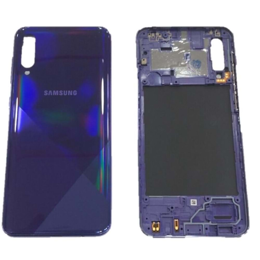 Samsung A30S A307 Kasa + Arka Kapak Mavi