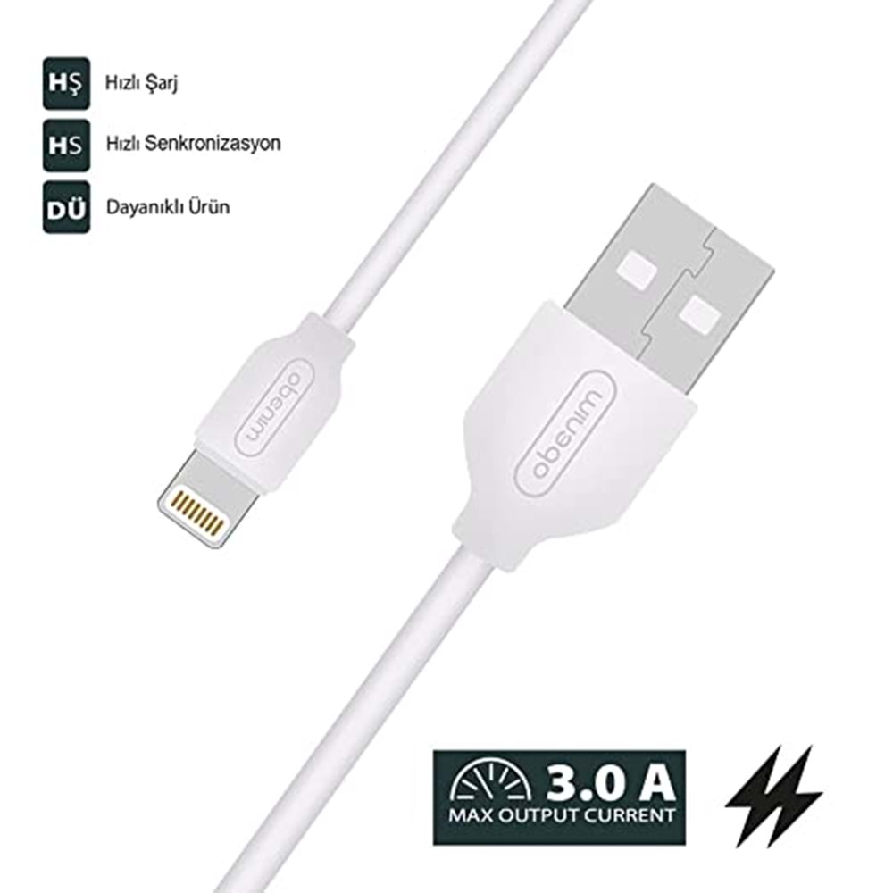OBenim İphone Usb Kablo 3.0 Amper ( Hızlı )