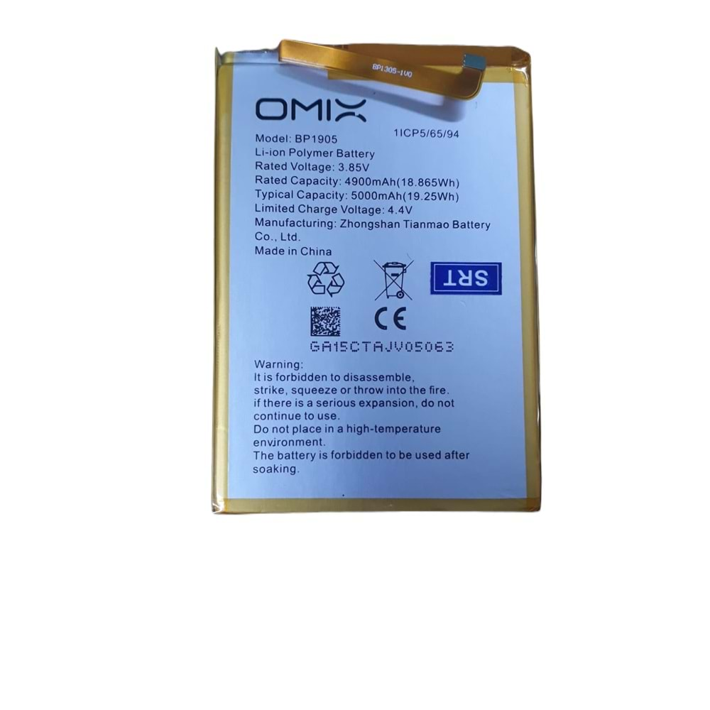 Omix X600 Batarya BP1905 Orjinal Batarya