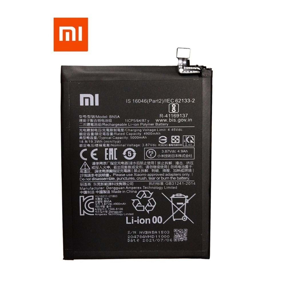 Xiaomi Redmi Note 10 5G Batarya Orjinal BN5A