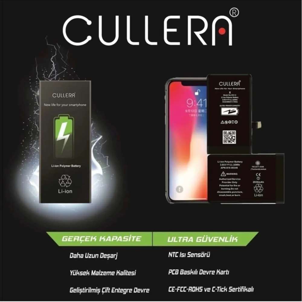 Cullera İphone 11 Batarya Pil CD-16 (Pil Uyarısı Vermeyen)