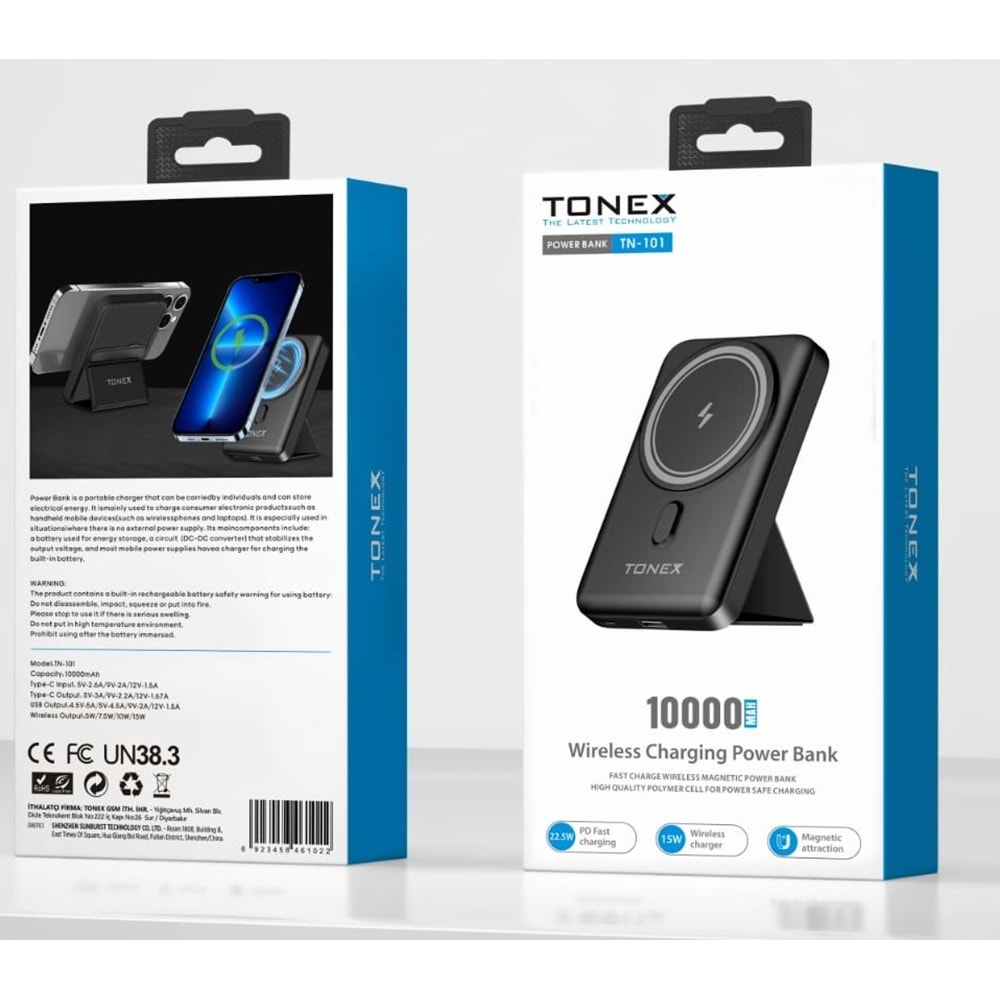 Tonex TN-101 Magsafe Standlı 10,000mAh Powerbank