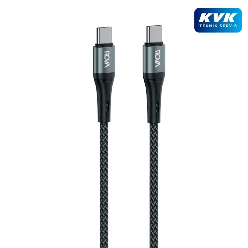 Rova KB215U Type-c to Type-c 2.4a Hızlı Şarj Kablosu 2metre