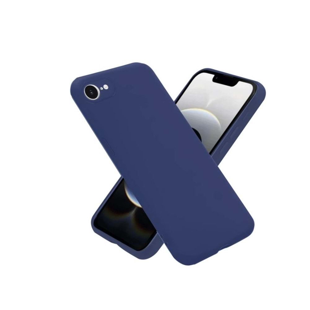 Newface iPhone 16E Kılıf Nano içi Kadife Silikon - Lacivert