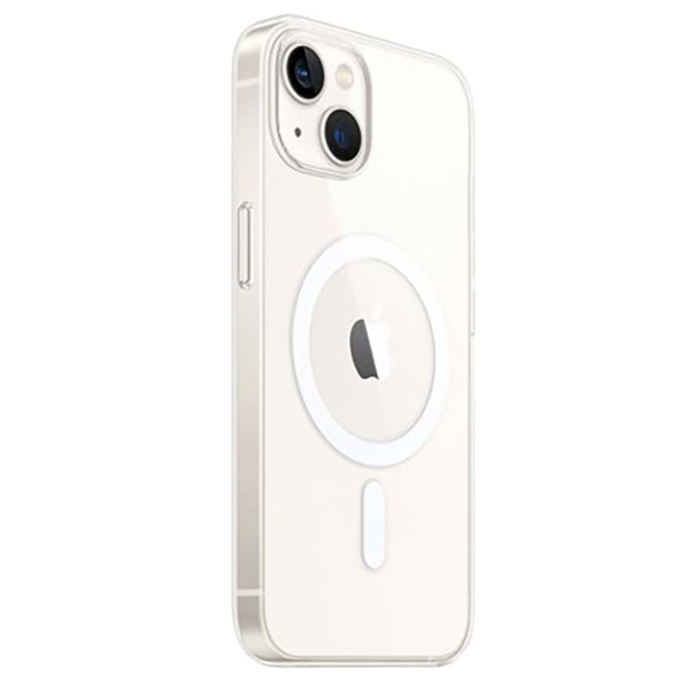 Newface iPhone 15 Plus Kılıf Magneticsafe Şeffaf Silikon - Şeffaf